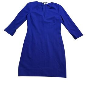 💙 Diane Von Furstenberg Aurora‎ Blue Mini Dress Women’s Size 10 Classic ✨👗